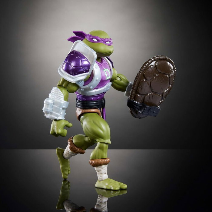 MATTEL Figura Donatello Turtles of Grayskull Masters of the Universe Origins - Figurine articulée 14cm avec accessoires et minicomic