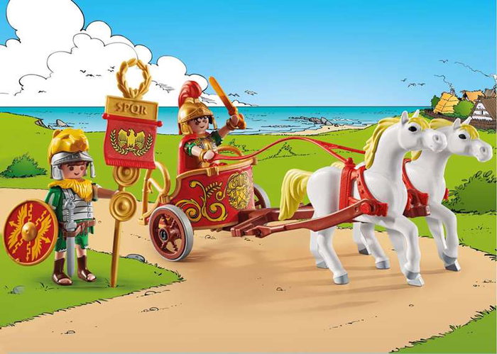 Playmobil Char romain et chevaux Astérix 71543