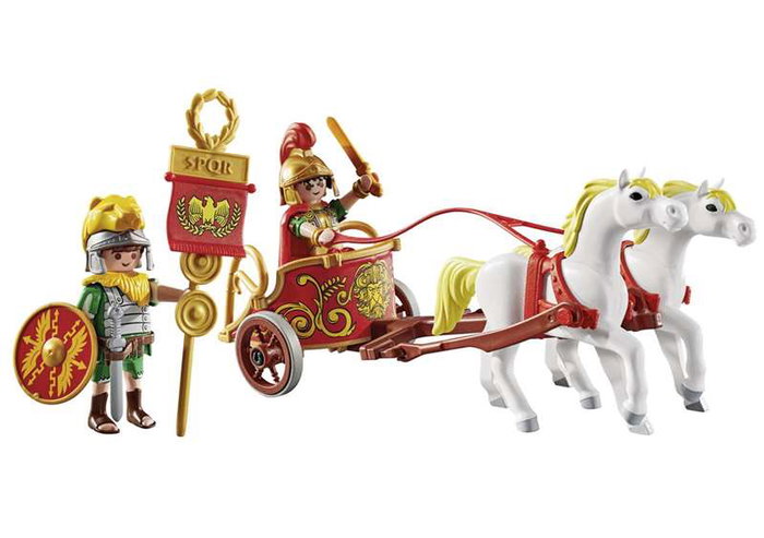 Playmobil Char romain et chevaux Astérix 71543