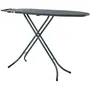 Leifheit Classic M Black - Table à repasser compacte, hauteur réglable 69-88 cm, surface 120x38 cm, couleur anthracite, avec repose-fer et sécurité transport