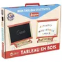 Fisher Price Tableau d'activités éducatif Jeujura avec valisette, ardoise 44 x 30 cm, 76 caractères aimantés, craies et brosse, pour enfants dès 3 ans