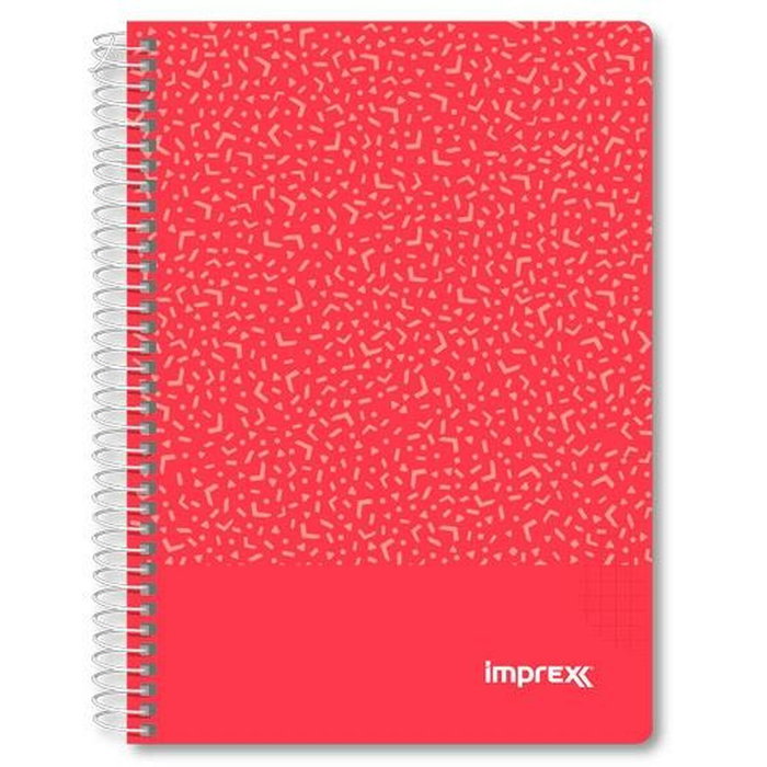 Cahier Imprex Rouge A5 80 Volets (4 Unités)