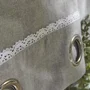 Today Rideau CHARME - Rideau de décoration 100% coton avec finition dentelle et œillets argentés, 140 x 240 cm