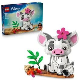 LEGO Disney Vaiana 43292 Pua - Jouet de Construction pour Enfants dès 9 Ans, Décor de Cochon Articulé