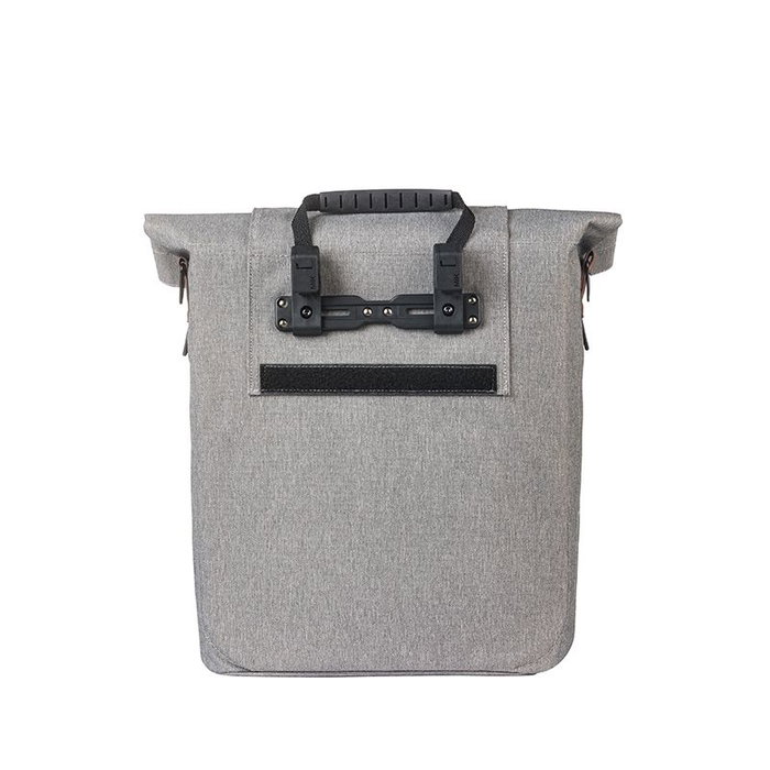 Basil City Shopper avec crochets MIK Gris