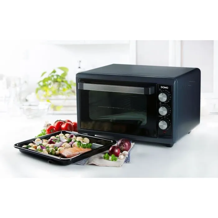 Domo Mini four à convection DO518GO - 38 litres, 1300 W, Noir, minuterie 90 min, température réglable 30-250°C