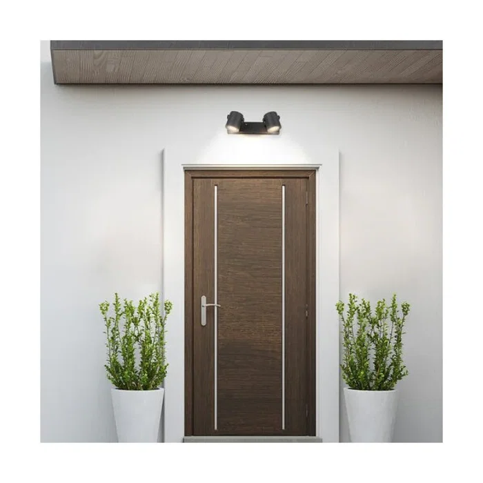 RABALUX Applique Extérieure Elva RAB-7930, 2xGU10, IP44, Aluminium et Verre, Style Industriel, pour Terrasse ou Mur