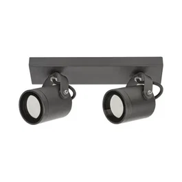 RABALUX Applique Extérieure Elva RAB-7930, 2xGU10, IP44, Aluminium et Verre, Style Industriel, pour Terrasse ou Mur