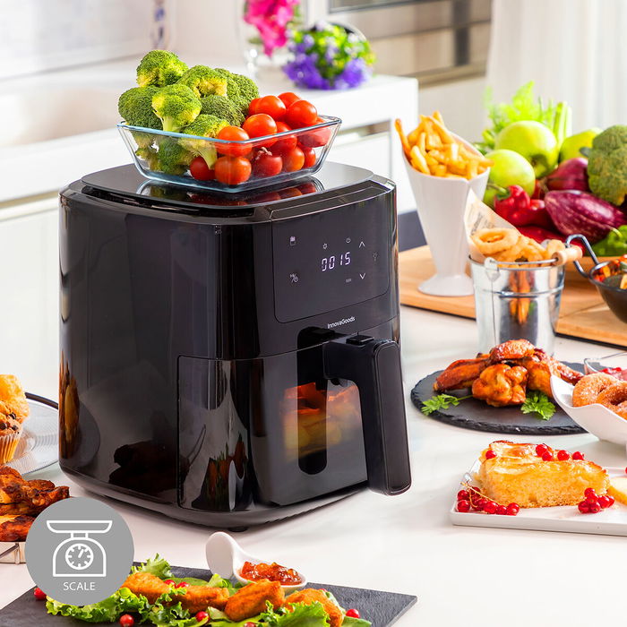 Friteuse à Air avec Balance InnovaGoods Fryinn Balance 5000 Noir 1500 W 5 L Acier inoxydable Friteuse à Air avec Balance InnovaGoods Fryinn Balance 5000 Noir 1500 W 5 L Acier inoxydable