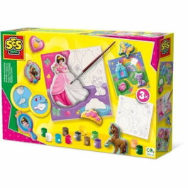 Ses Creative Kit de moulage et peinture - Toiles princesses 3x