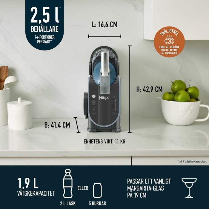 Ninja Slushi FS301EU - Machine à boissons glacées et granitées 2,5L