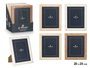GIFTDECOR Porte-photos Ondas 25,5 x 31 cm MDF Blanc Beige Crème Marron (Set de 24)