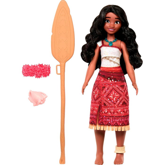 Mattel Disney Vaiana Poupée Musicale Princesse Moana 2 Jbt37 - Clip de 'We're Back' en Anglais - Version Française et Multilingue