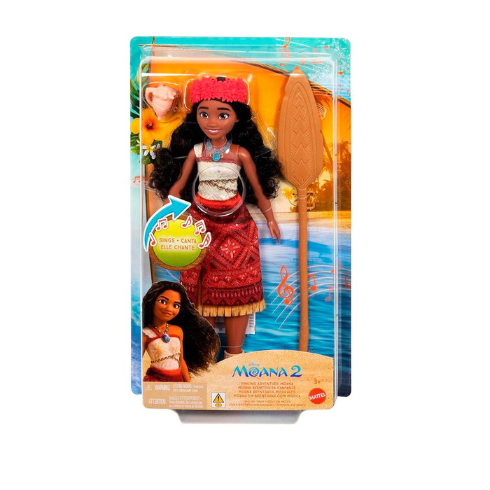 Mattel Disney Vaiana Poupée Musicale Princesse Moana 2 Jbt37 - Clip de 'We're Back' en Anglais - Version Française et Multilingue