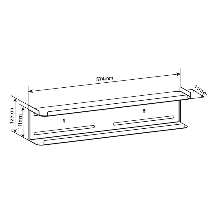 Holmios Support arrière pour accessoires de TV noir