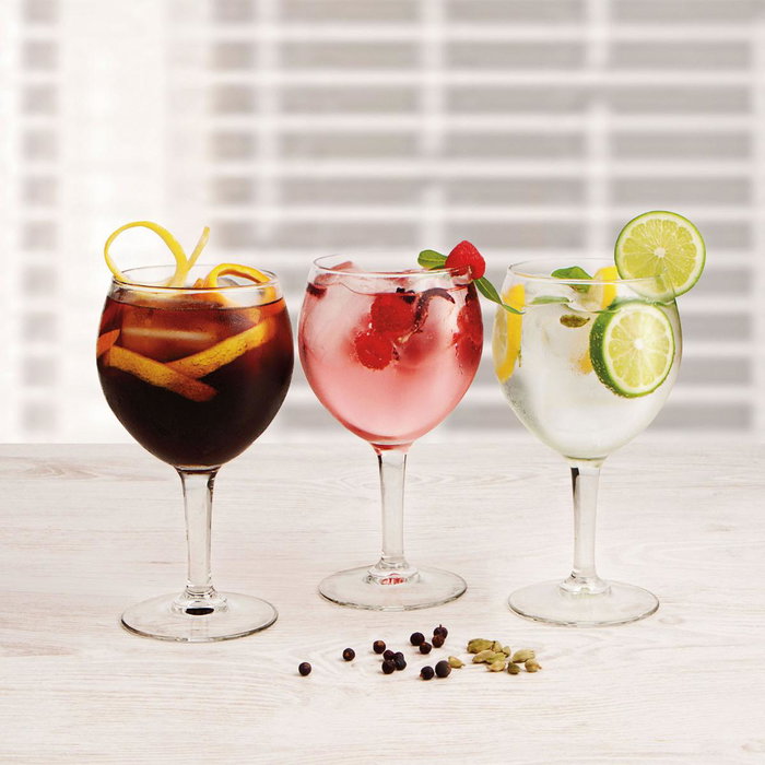 Verres à cocktail combinés en verre transparent 62 cL, lot de 6