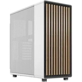 Fractal Design North FD-C-NOR1C-03 - Boîtier PC ATX en bois et alliage - Chalk White - Ventilation optimisée par façade ouverte et mesh