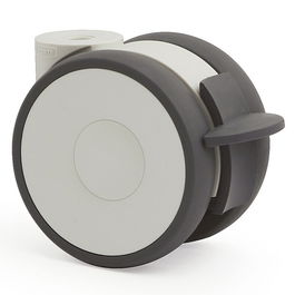 TENTE EVORA 75 Roue Pivotante à Frein Ø75 mm Banda Poliuretano Noyau Polyamide Gris