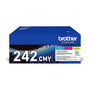 Brother Toner TN-242 TN242CMY, Pack de 4 Cartouches Compatibles Cyan, Magenta, Jaune, Noir, pour Imprimantes Laser