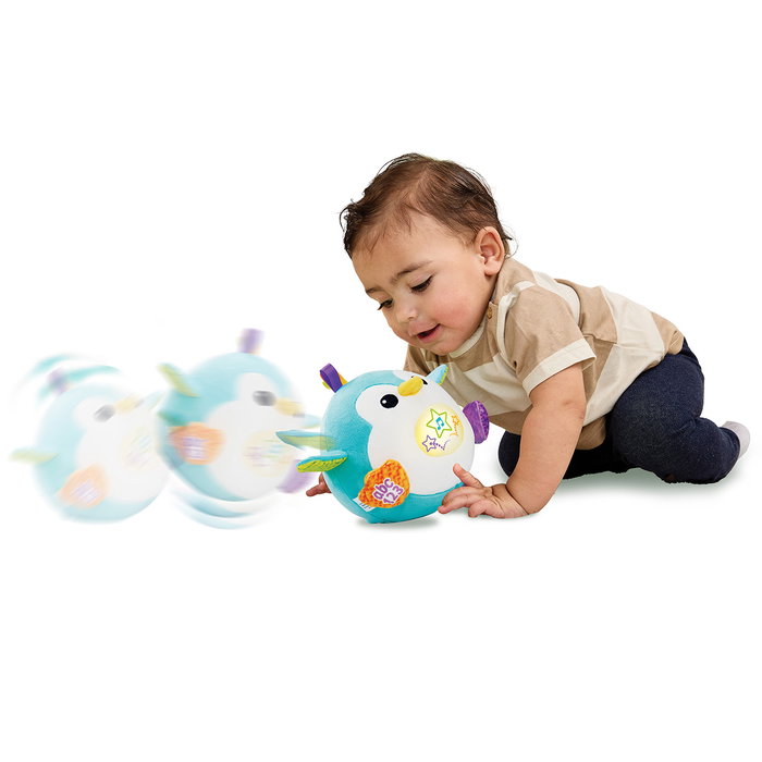 LeapFrog Jouet Interactif Bébé Penguin Saltitos avec Moteur, Lumières, Musique et Voix pour Apprendre Nombres et Alphabet - Réf. 80-623139
