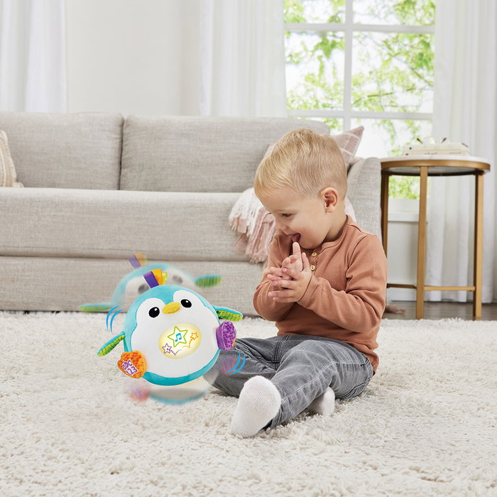LeapFrog Jouet Interactif Bébé Penguin Saltitos avec Moteur, Lumières, Musique et Voix pour Apprendre Nombres et Alphabet - Réf. 80-623139