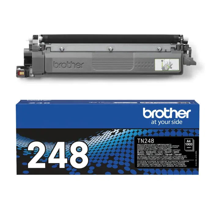 Brother TN248BK - Toner noir haute capacité - 1000 pages - Compatible avec imprimantes laser couleur HL-L3220CWE, HL-L3215CW, HL-L3240CDW