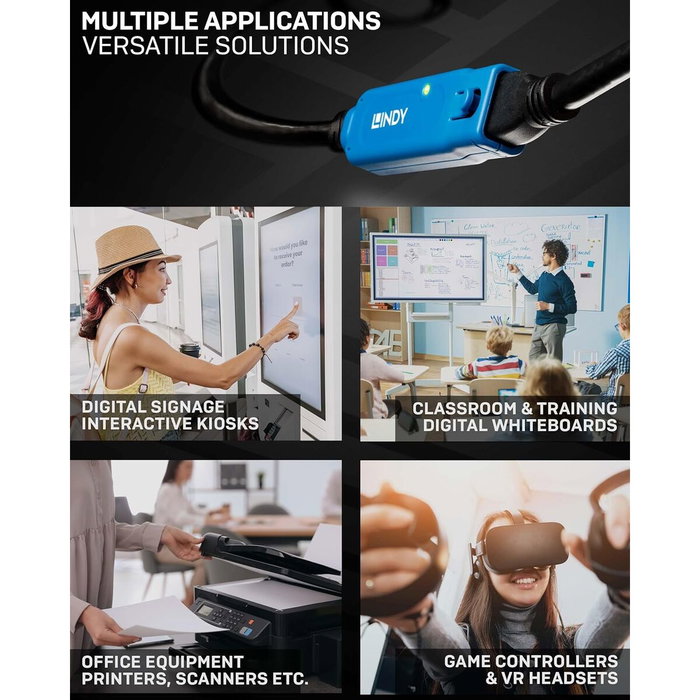 Lindy Câble d'extension actif USB 3.2 Gen 1 C/A de 5m