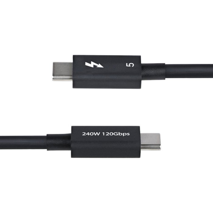 Startech USB-C Thunderbolt 5 80cm 80Gbps/120Gbps 240W PD Certifié Startech USB-C Thunderbolt 5 80cm 80Gbps/120Gbps 240W PD Certifié