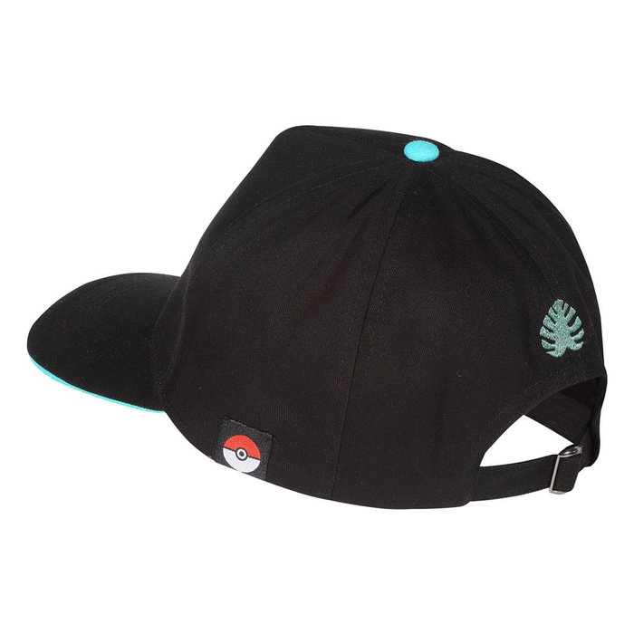 Pokémon Casquette Hip Hop Bulbasaur Badge Noir Taille Unique 58 cm