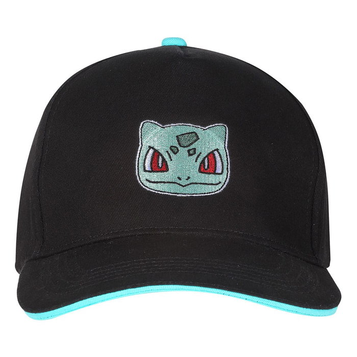 Pokémon Casquette Hip Hop Bulbasaur Badge Noir Taille Unique 58 cm