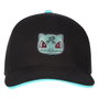 Pokémon Casquette Hip Hop Bulbasaur Badge Noir Taille Unique 58 cm