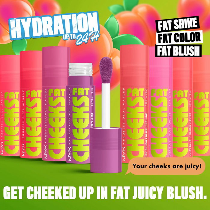 Nyx Professional Make Up Fat Cheeks Blush Liquide 02-Fig Fizz 8 ml
