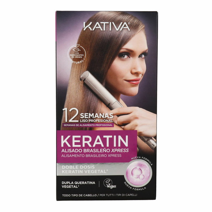 Kativa Coffret de lissage brésilien Keratin Express 3 pièces Kativa Coffret de lissage brésilien Keratin Express 3 pièces