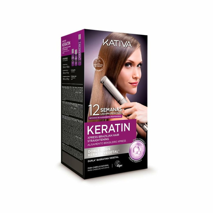 Kativa Coffret de lissage brésilien Keratin Express 3 pièces Kativa Coffret de lissage brésilien Keratin Express 3 pièces