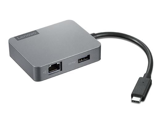 Lenovo - Travel Hub USB-C Gen2 - Adaptateur de voyage avec ports HDMI 4K, VGA, Ethernet et USB - Compatible Plug and Play