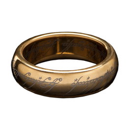 Le Seigneur des Anneaux bague tungstène Anneau Unique (plaqué or) Taille 07