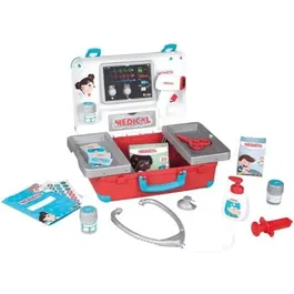 Smoby - Mallette médicale jouet enfant avec accessoires - Seringue, thermomètre, stéthoscope - Fabrication française - Dès 3 ans
