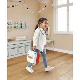 Smoby - Mallette médicale jouet enfant avec accessoires - Seringue, thermomètre, stéthoscope - Fabrication française - Dès 3 ans