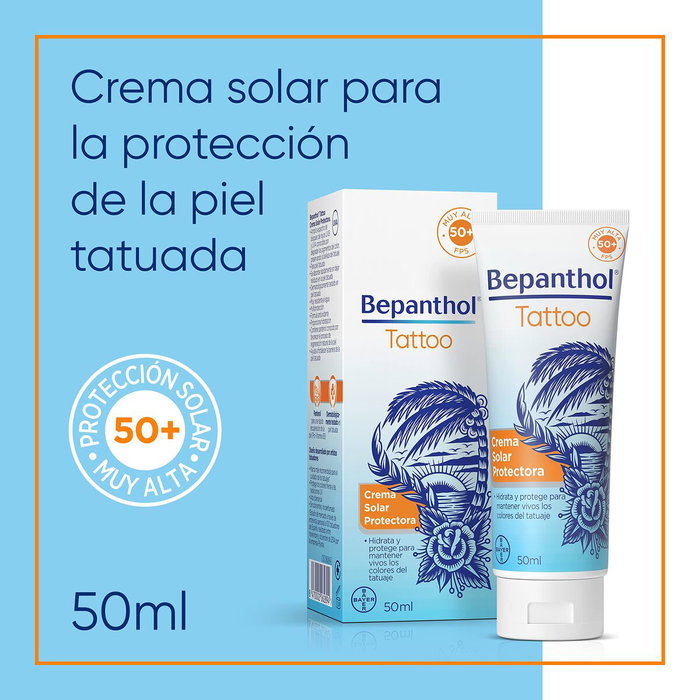 Bepanthol Tattoo crème solaire protectrice SPF50+ 50 ml