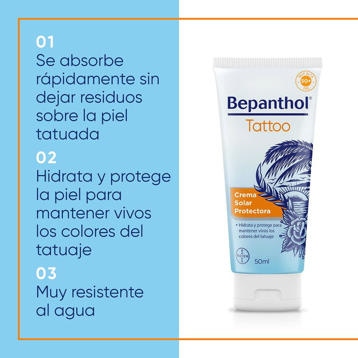 Bepanthol Tattoo crème solaire protectrice SPF50+ 50 ml