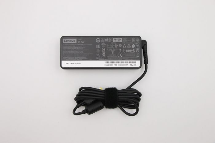 Lenovo Adaptateur secteur 90W pour PC portable ThinkPad, entrée 100-240Vca, efficacité 89%, connecteur rond Lenovo Adaptateur secteur 90W pour PC portable ThinkPad, entrée 100-240Vca, efficacité 89%, connecteur rond