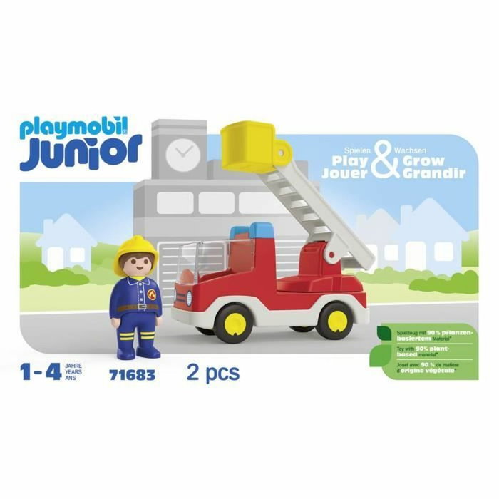 Playmobil Junior Camion de pompier avec échelle pivotante 71683