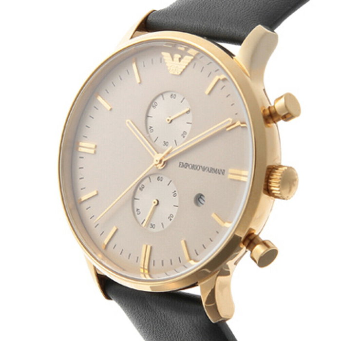 Armani AR0386 - Montre analogique dorée et grise