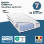 Somnis Bedding DEKO DREAM - Matelas 90x200 cm, 27 cm d'épaisseur, 380 ressorts ensachés, 7 zones, équilibré et réversible, fabriqué en Belgique