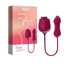 Honey Play Box Jouet rose rotatif et vibromasseur à poussée 2-en-1