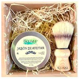 KIJANI Pack de rasage savon et blaireau