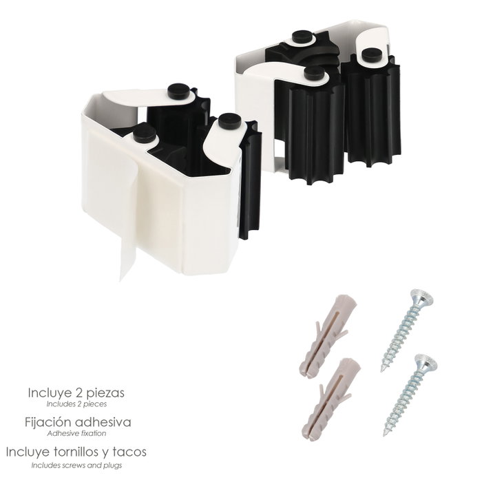 ORYX Lot de 2 supports pour balais et brosses adhésifs ou à visser