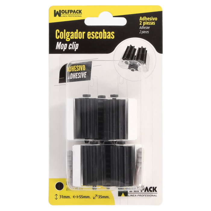 ORYX Lot de 2 supports pour balais et brosses adhésifs ou à visser