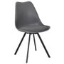 Home Deco Factory Chaise Atom Gris avec Coussin