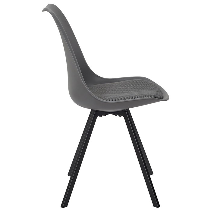 Home Deco Factory Chaise Atom Gris avec Coussin Home Deco Factory Chaise Atom Gris avec Coussin